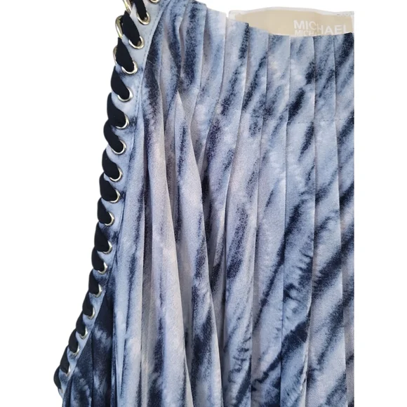 Michael Michael Kors Midnight Blue Tie Dye Georgette Maxi Dress Sz M/ $325 MRSP - Picture 10 of 12